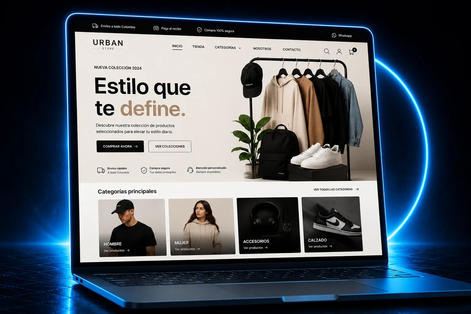 E-commerce Urban Style - tienda online con carrito de compras - Raíz Studio